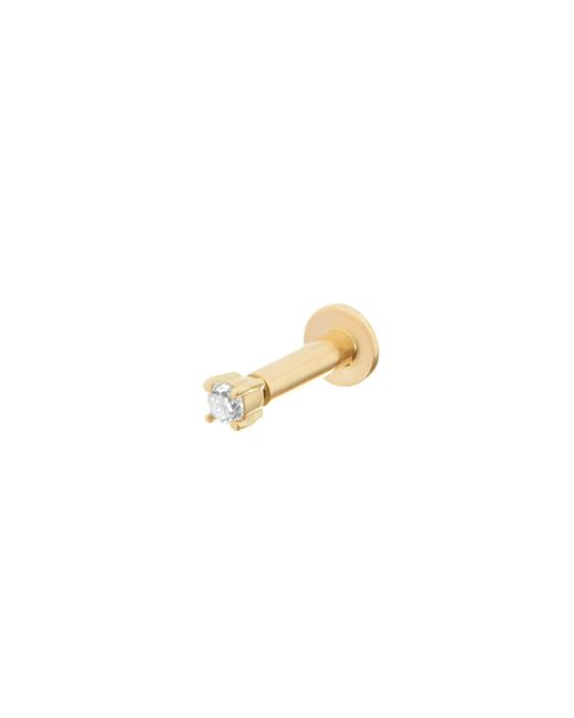 Zohreh Metallic Teeny Diamond Solitaire Flat Back 14K