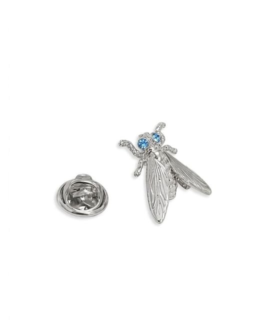 Gresham Blake Metallic Fly Lapel Pin for men