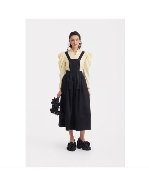 Julia Allert Yellow V-Neck Statement Long Sleeve Blouse – Pale