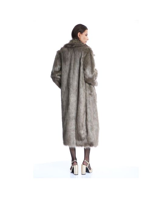 Silvia Serban Green Long Hair Fur Coat/Vest