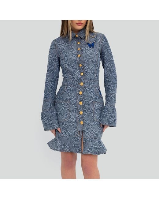 Maui X Lolita Blue Evette Denim Skirt Set