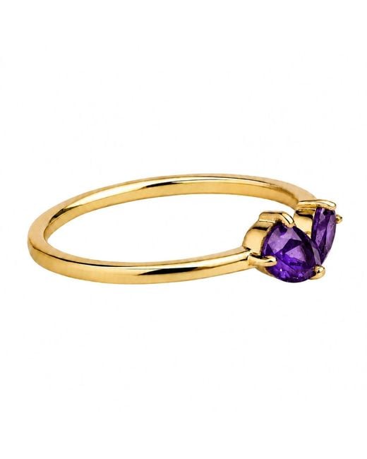Belinda Jewelz Blue Amethyst Heart Toi Et Moi Birthstone Ring