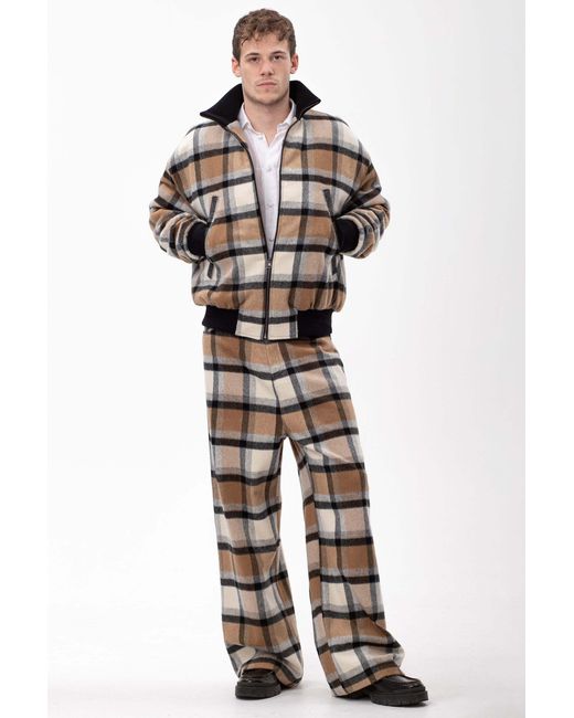 Maison Bogomil Multicolor Plaid Bomber Jacket for men