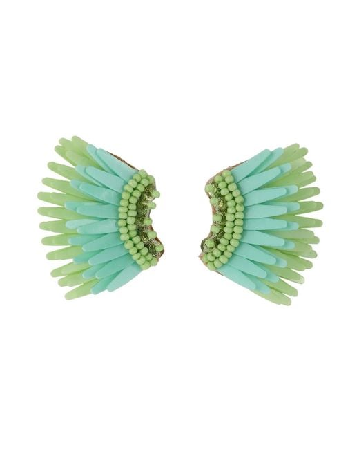 Mignonne Gavigan Green Micro Madeline Earrings Aquamarine