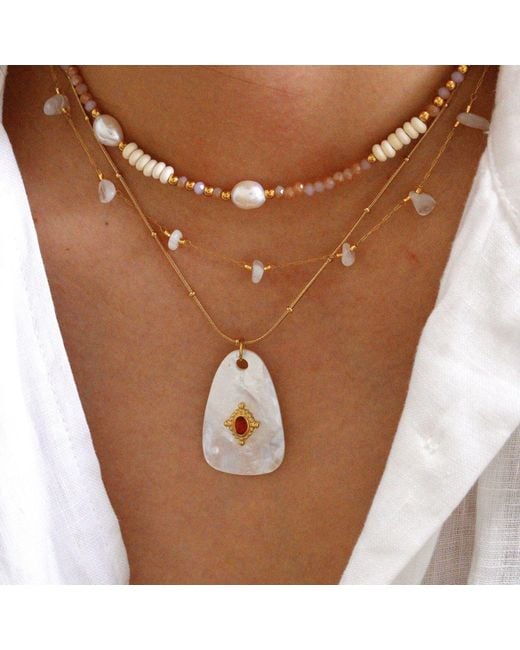Ormiro Blue Elements Gemstone Talisman Necklace