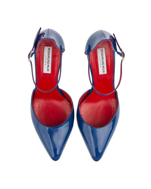 Rosamund Muir London Blue Lumina Patent Heels
