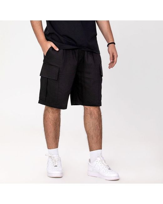 Smart and Joy Black Cargo Style Shorts for men