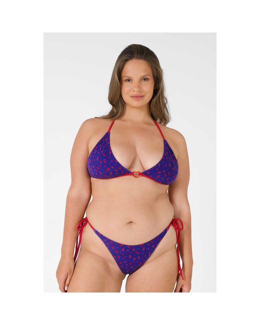 Blackbough Swim Blue Zoey Triangle Top Heartache Pointelle