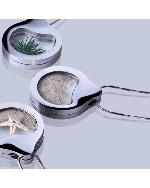 My Little Nature Blue Neutrals Handcrafted Designer Necklace With Natural Beach Sand – Vacation-Inspired Jewelry Pendant