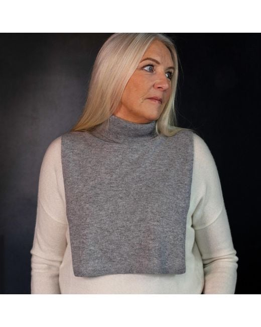 tirillm Gray Helene Cashmere Bib