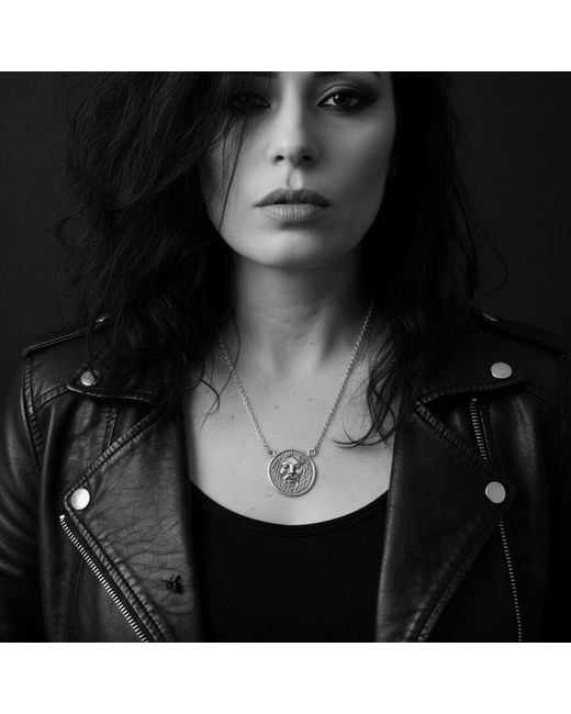 Tg-Jewellery by Tamara Gervasio Metallic La Bocca Della Verità Pendant Necklace – Sterling