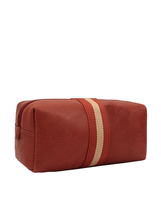 Lloyd Baker Red Leo Leather Washbag for men