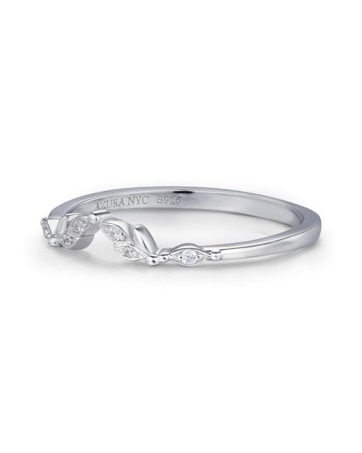 Azura Jewelry New York White Gleam Band Vermeil