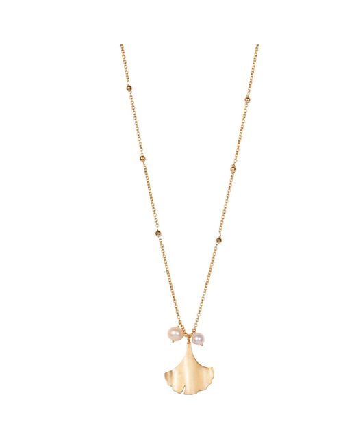 Christina Greene Metallic Charmed By Pearl Necklace