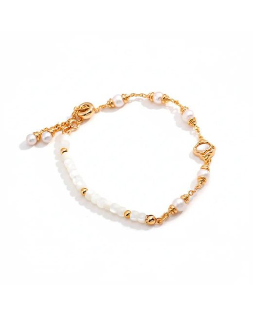 Angel Barocco Metallic Mother Shell Pearl Bracelet