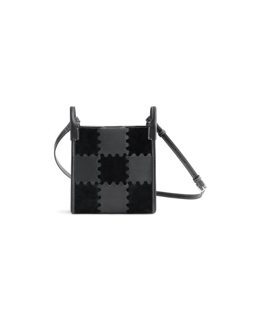 Orange Cube White Small Square Stitch Tote Bag