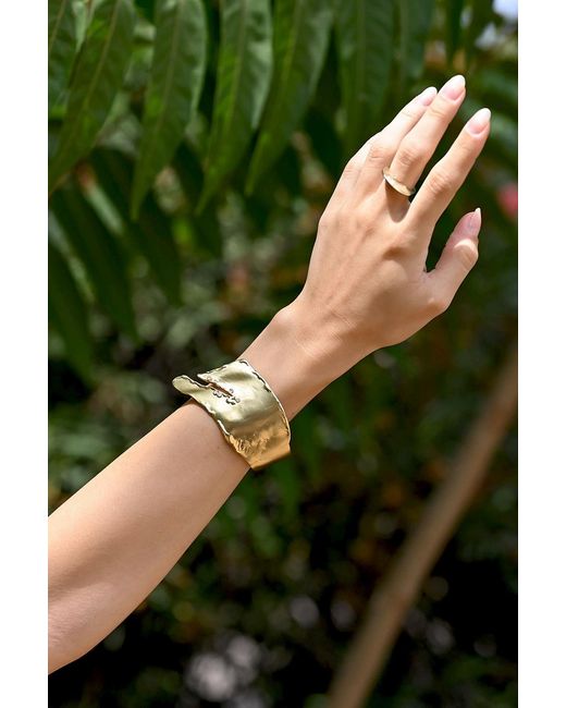 Rare Matters Jewelry Metallic Organic Cuff Bracelet