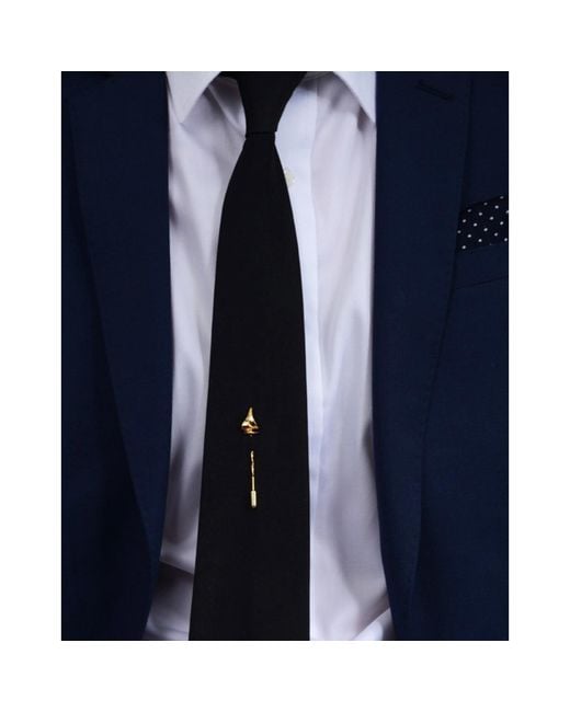 Lee Renee Metallic Sail Boat Tie Pin for men
