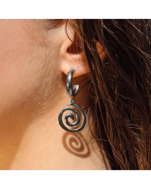 A Weathered Penny White Astrid Hoops
