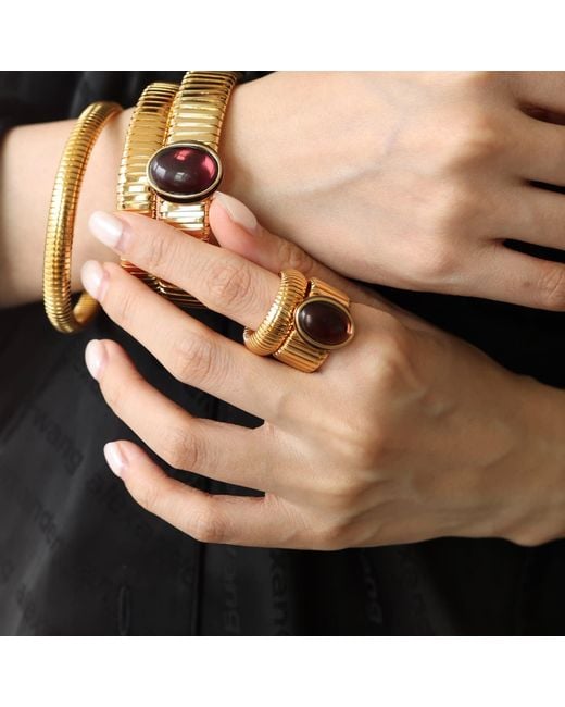 Retro Chic Metallic Gladiator Minimalist Ring
