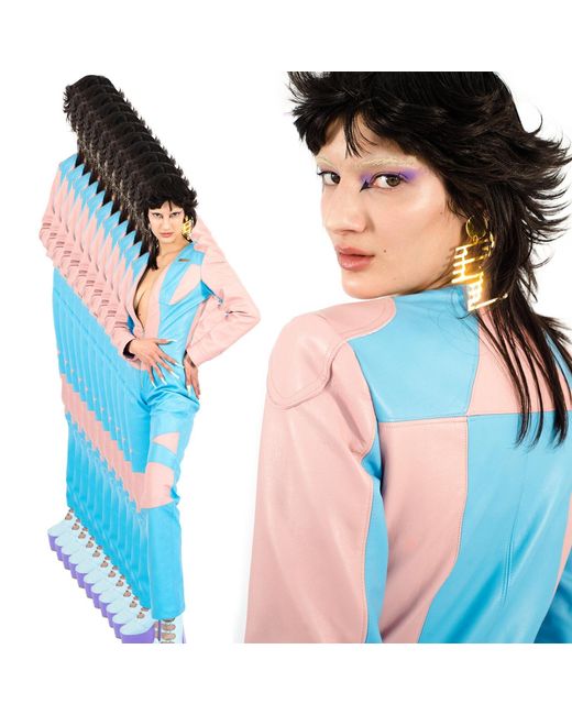 Paloma Lira Blue Spaceship Leather Jumpsuit