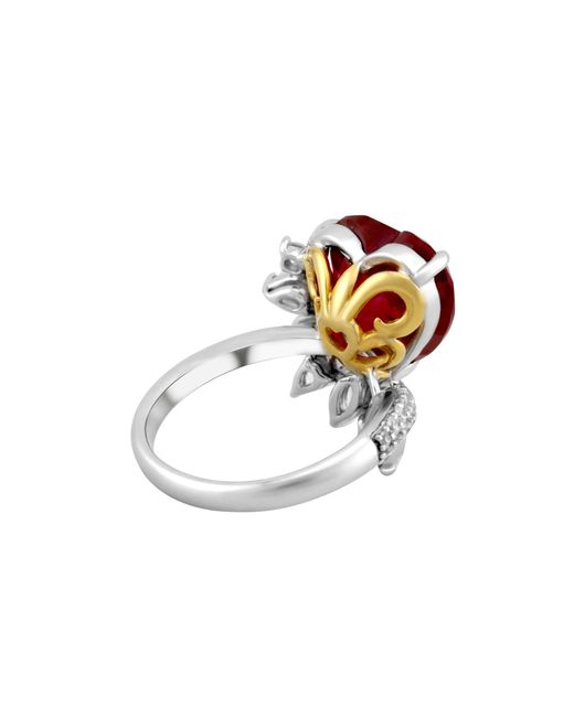 Arte Madrid Red Casa Real Insignia Heart Statement Ring