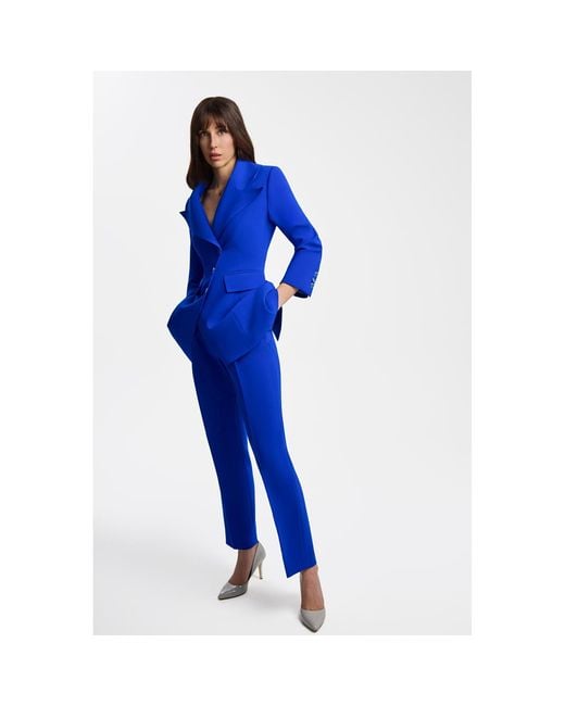 Femponiq Blue High Waisted Tailored Trouser