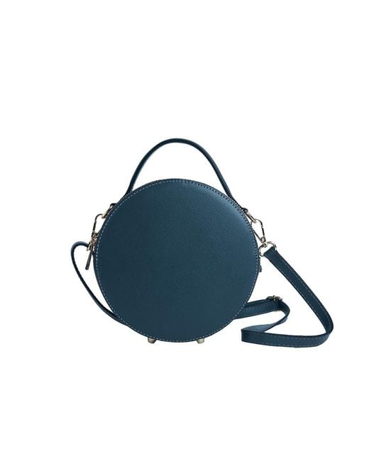 Betsy & Floss Blue Rome Round Circle Crossbody Bag