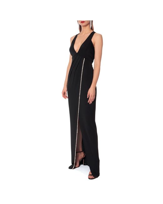 AGGI by HALEWSKI Black Carla Night Fall Evening Maxi Dress