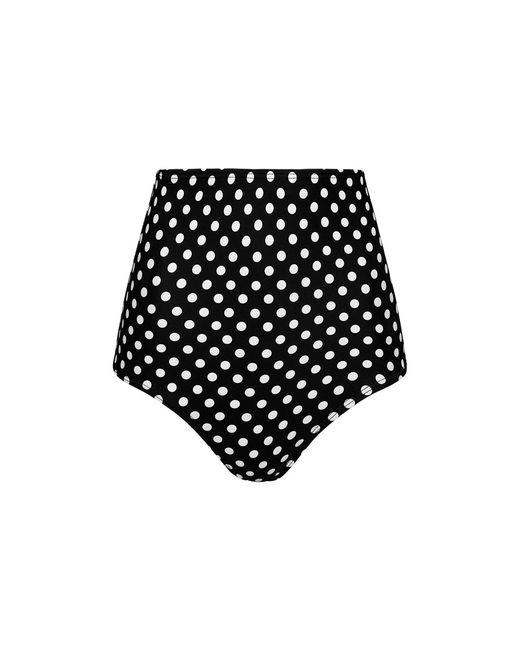 Paola Amador Black High Waist Polka Dots Bikini Bottom