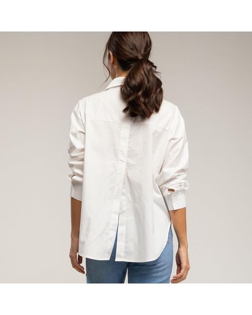 Tantra Spain Sl White Basic Shirt With Back Opening And Pocket