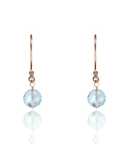 Kaizarin Blue Aquamarine Drop Earrings