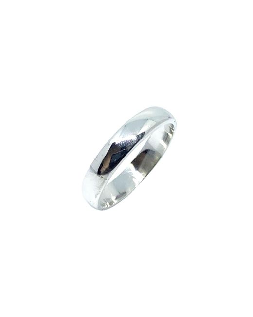 Tg-Jewellery by Tamara Gervasio Metallic Sterling Half Dome Wedding Band for men