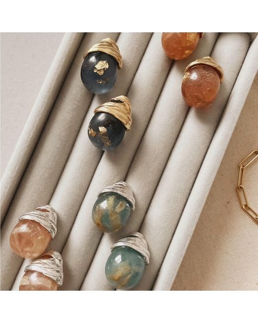 Bio-Trimmings Metallic Neutrals Galvani Rose Bio-Gem Hoops