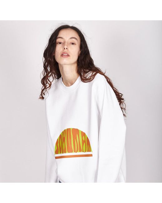 SOHUMAN White Tum Sustainable Sweatshirt