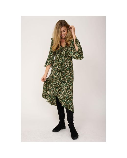 At Last Green Felicity Midi Dress Winter Sage
