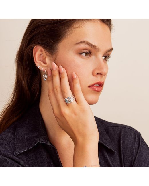 Dower & Hall Blue Serenity Twinkle Rings Stack