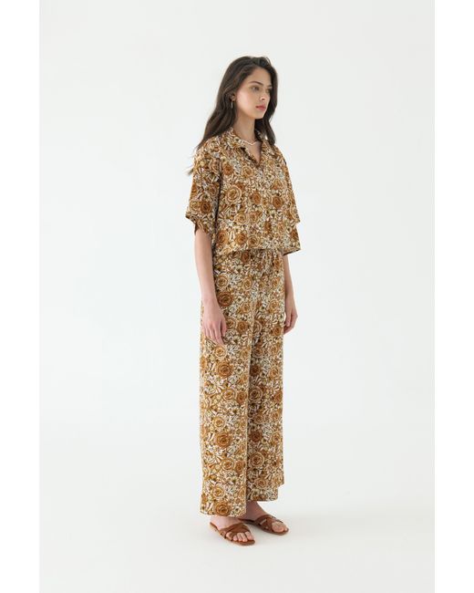 We Are Kindred Metallic Rosalia Linen Relaxed Shirt