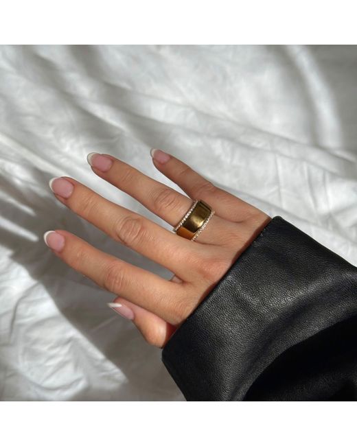 SET & STONES Metallic Aurora Smart Ring Stacking Set