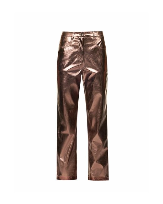 Amy Lynn Brown Lupe Mocha Metallic Trousers