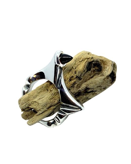 Tg-Jewellery by Tamara Gervasio Blue Pyramid Sterling Ring Garnet