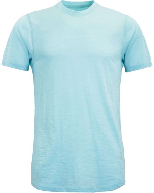 Lords of Harlech Blue Cassius Merino Jersey Crew Neck Shirt for men