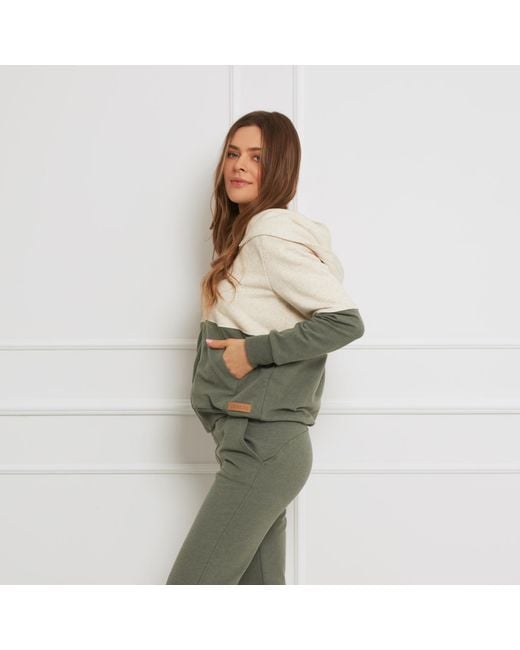 Oh!Zuza Gray Two Colours Zip Hoodie Tracksuit Top