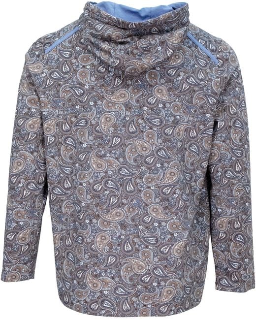 Lords of Harlech Blue Horatio Trippy Paisley Printed Hoodie for men