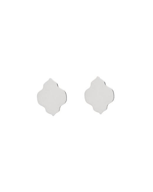 Silver Moon White Sterling Earrings – Silhouette Arabesque