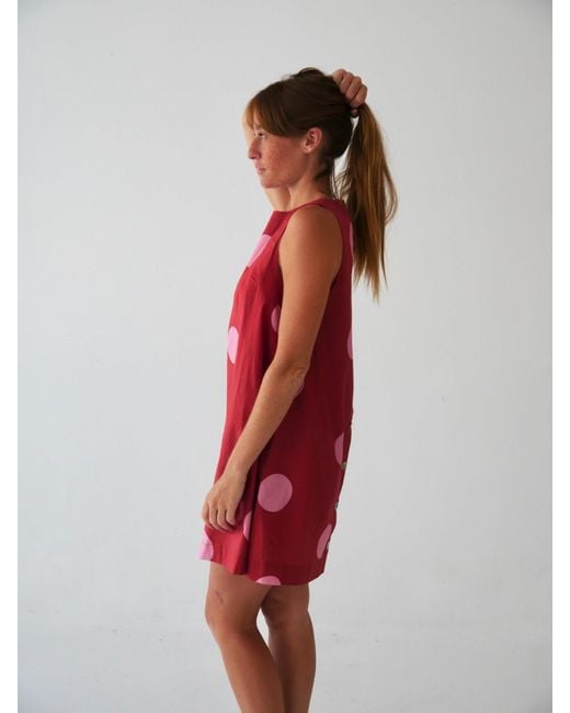 Mind Traveler Red Macarena Burgundy Dress