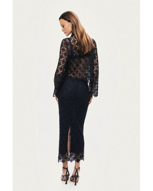 Nocturne Black Lace Sheer Jacket