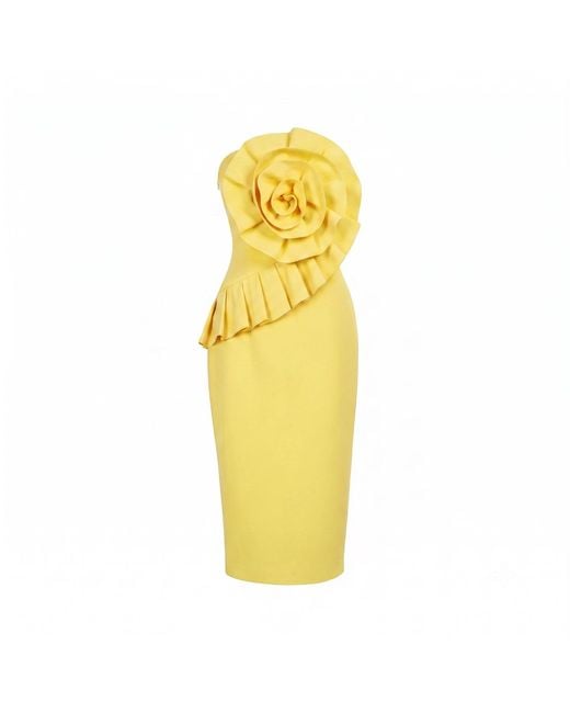 Yumi Kim Yellow Rio Chartreuse Linen Dress