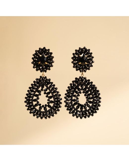 LOTT.gioielli Black Earrings Apollo Double Drop