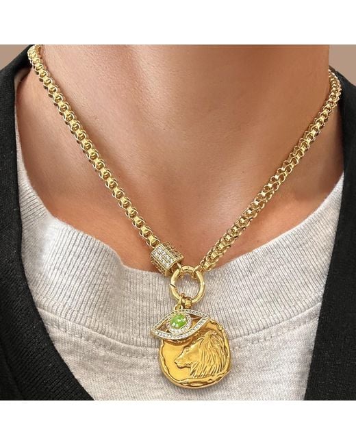 Alexie of Athens Metallic Serpentine Charm & Bead Box Chain